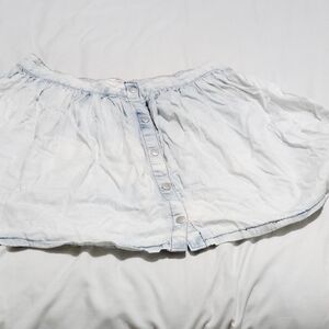 BONGO Light Blue Button-Up Skater Skirt